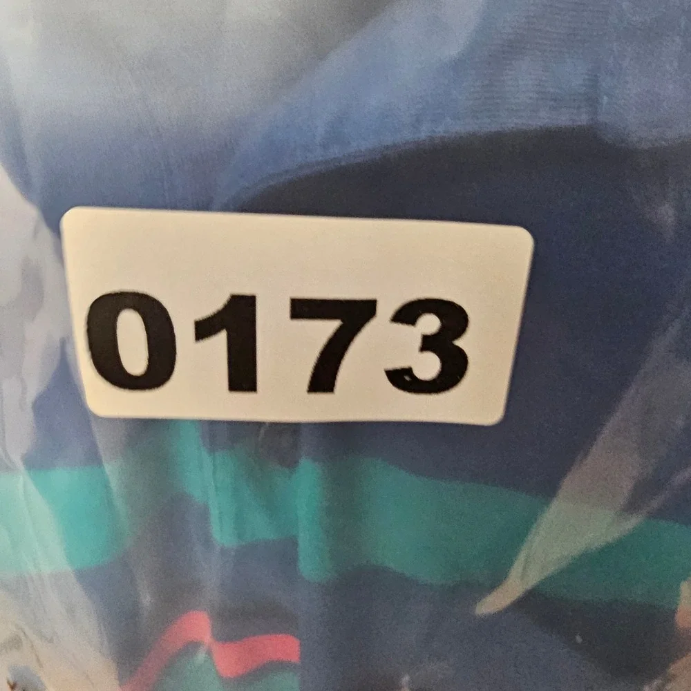 Par Four Mens Polo Shirt Medium Blue Teal Pink Striped Short Sleeve Cottontail - Picture 6 of 6